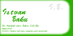 istvan baku business card